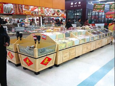 点击查看详细信息<br>标题：粮油展架-20 实木烤漆 阅读次数：1980